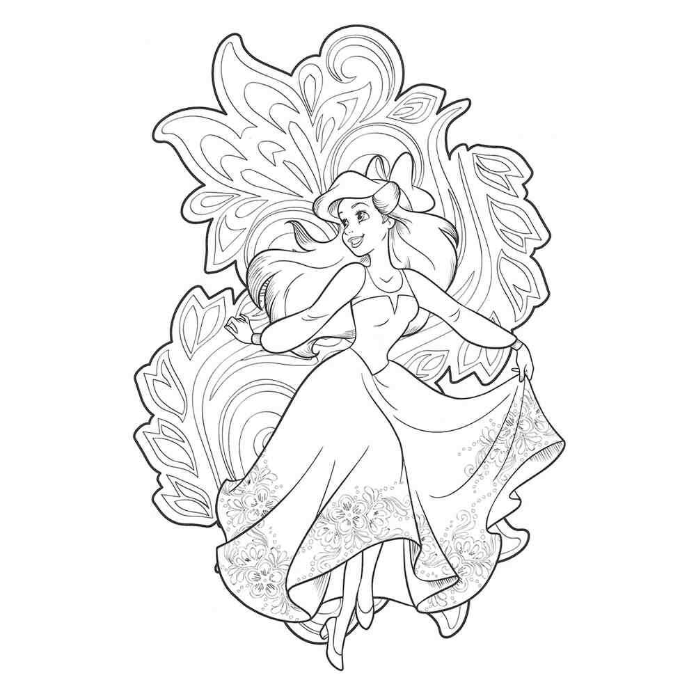 printable princess ariel coloring pages