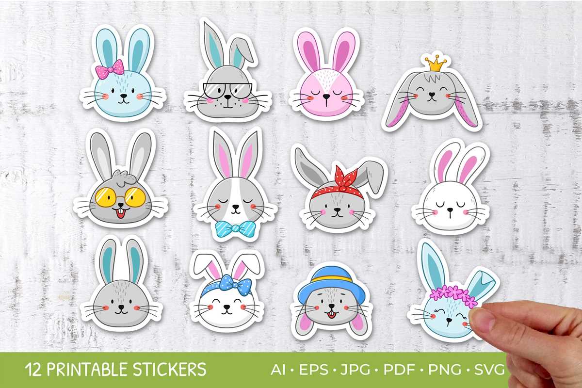 printable rabbit face