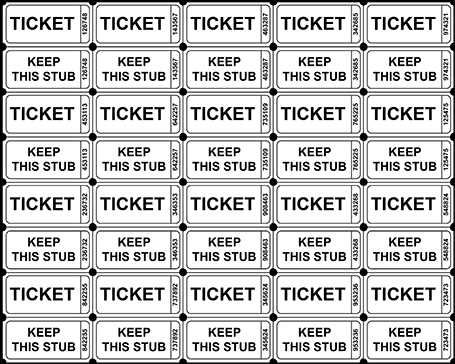 printable raffle ticket template