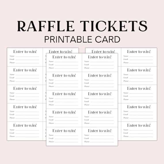 printable raffle tickets