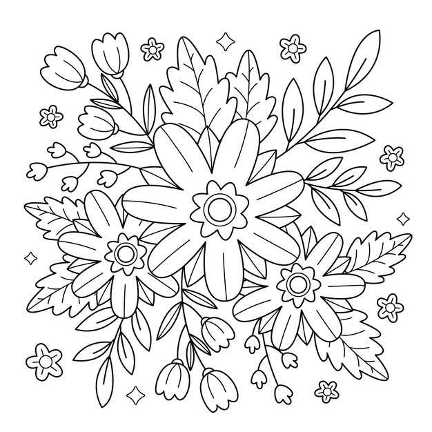 printable realistic flower coloring pages