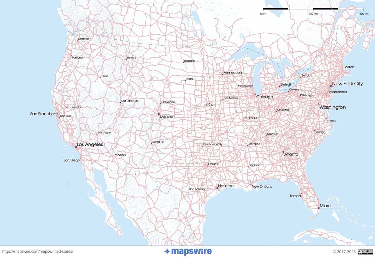 printable road map of the united states