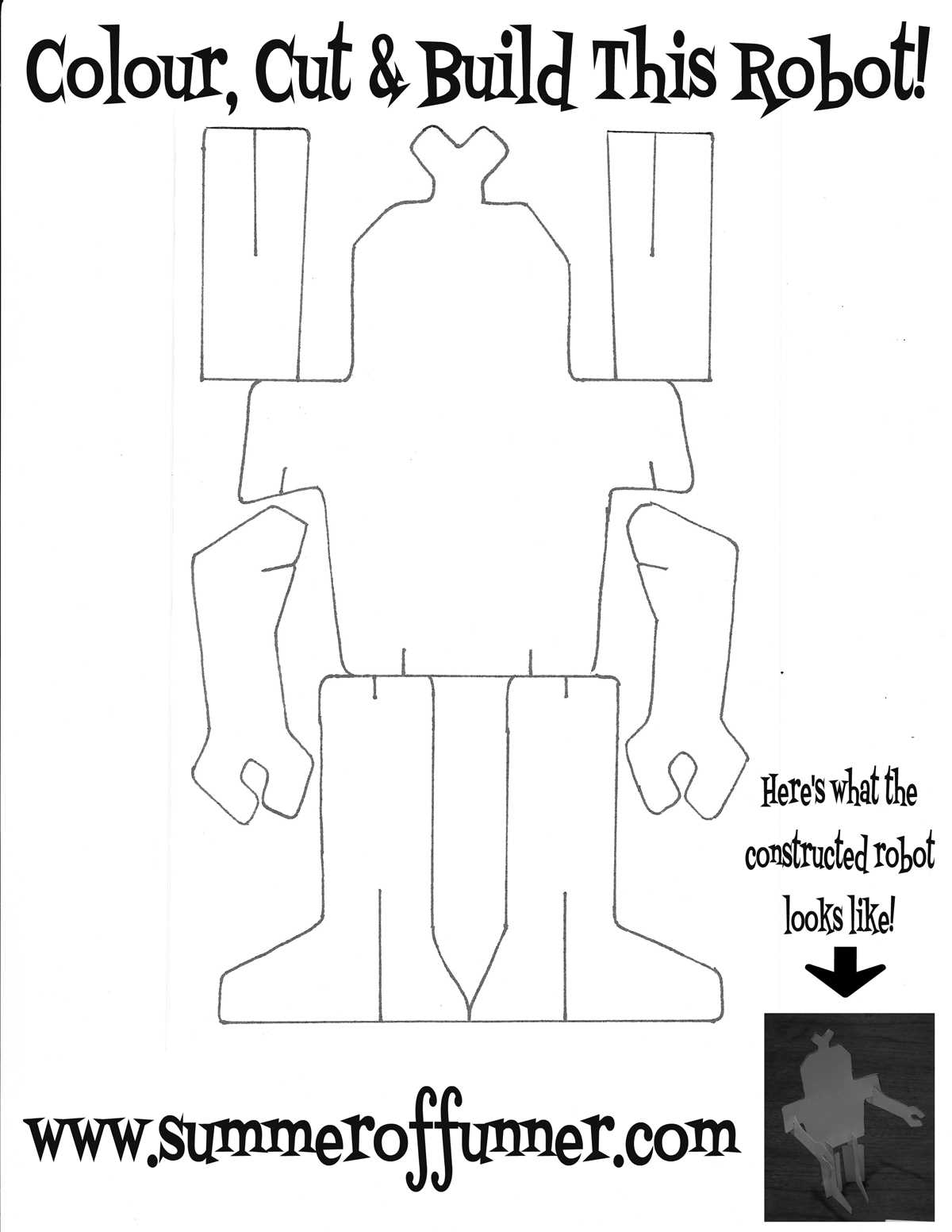printable robot craft