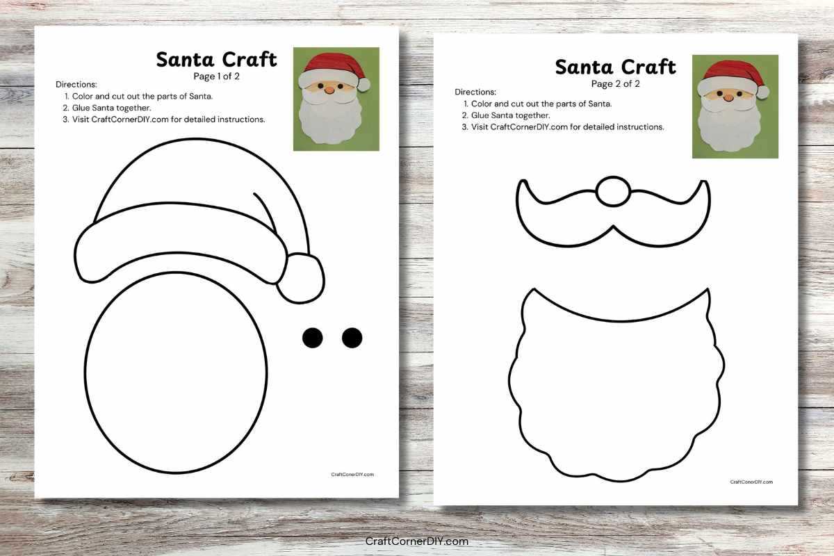 printable santa outline