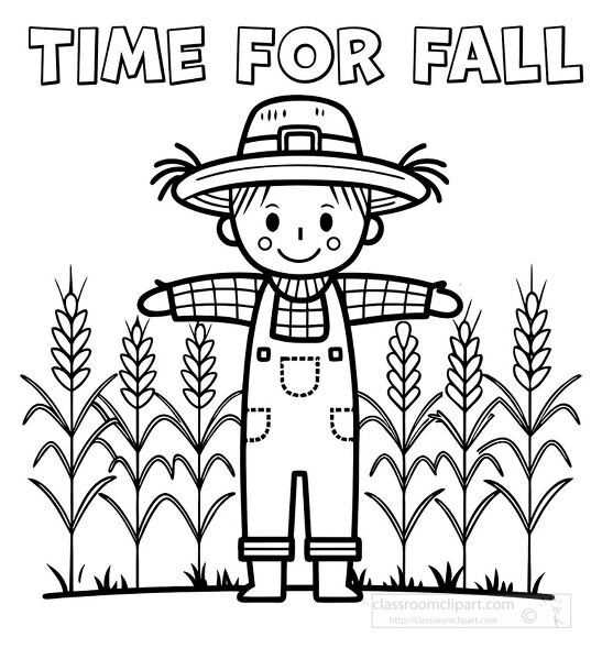 printable scarecrow coloring pages