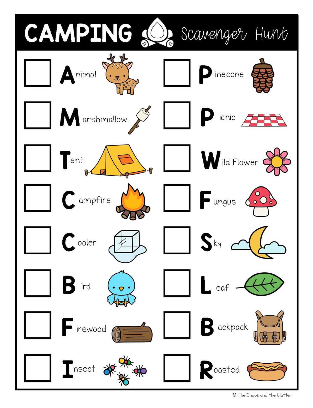 printable scavenger hunt