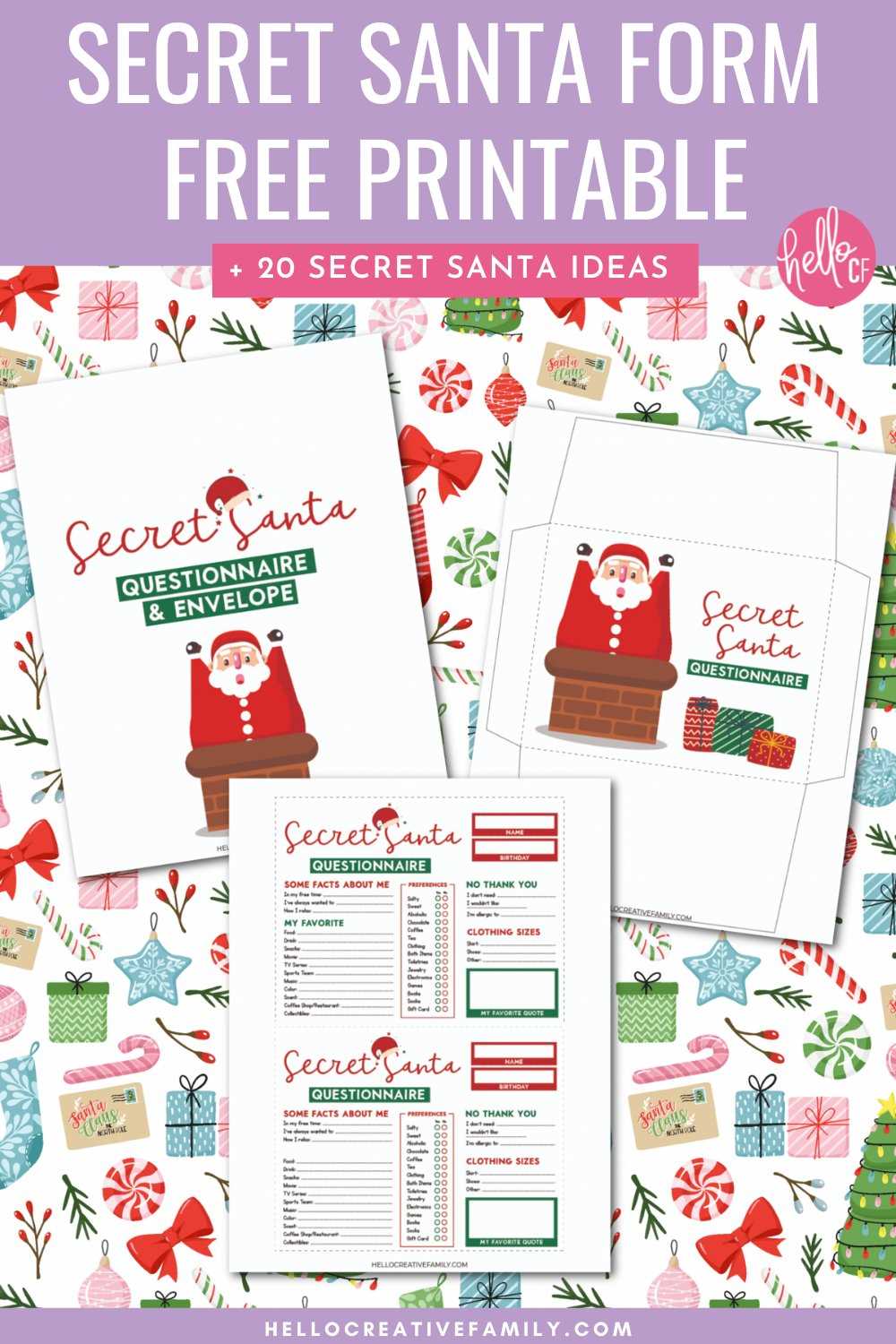 printable secret santa