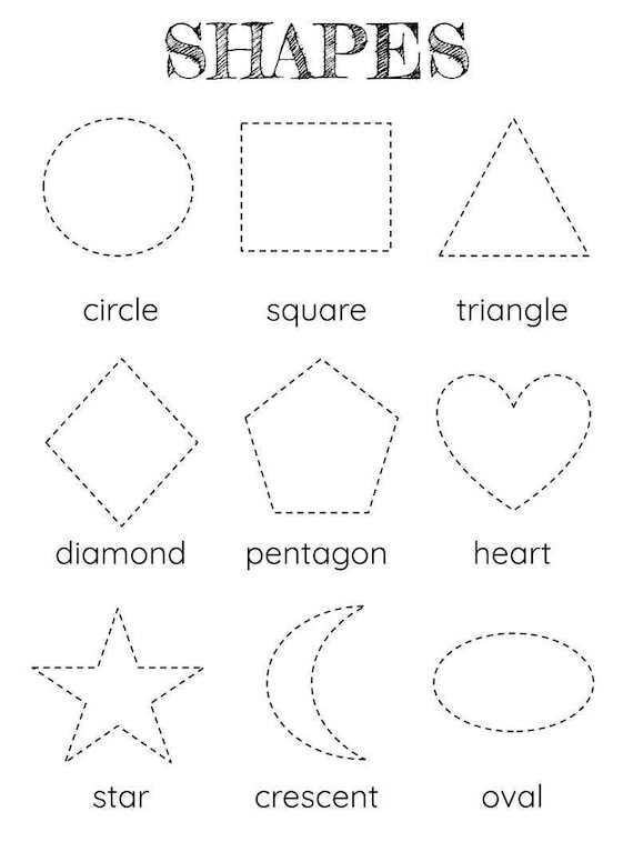 printable shapes kindergarten