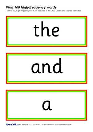 printable sight word cards