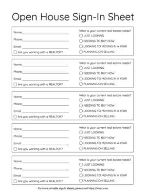 printable sign in sheet free