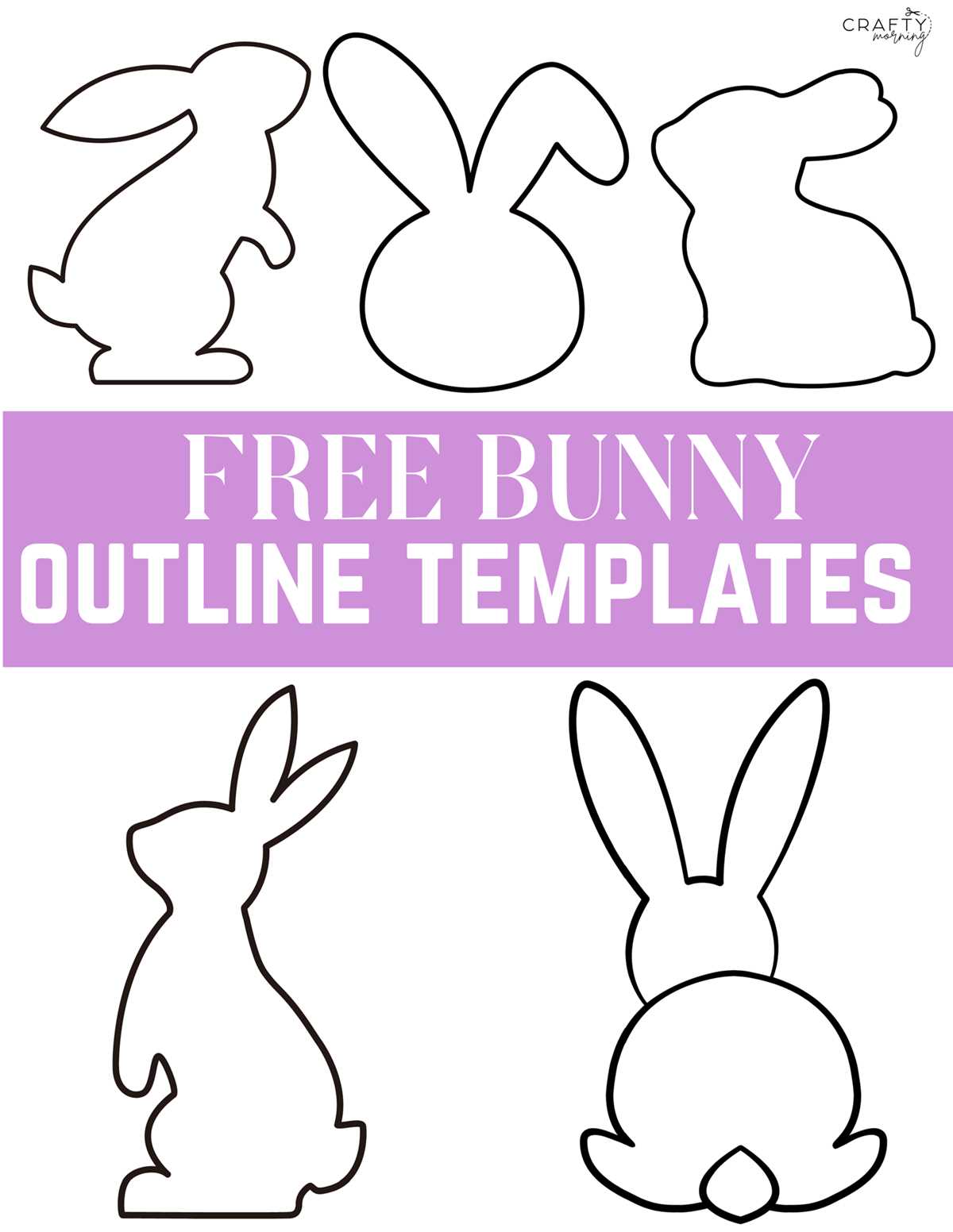 printable simple bunny outline