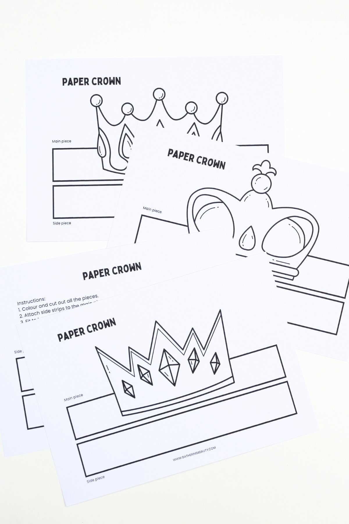 printable simple crown template