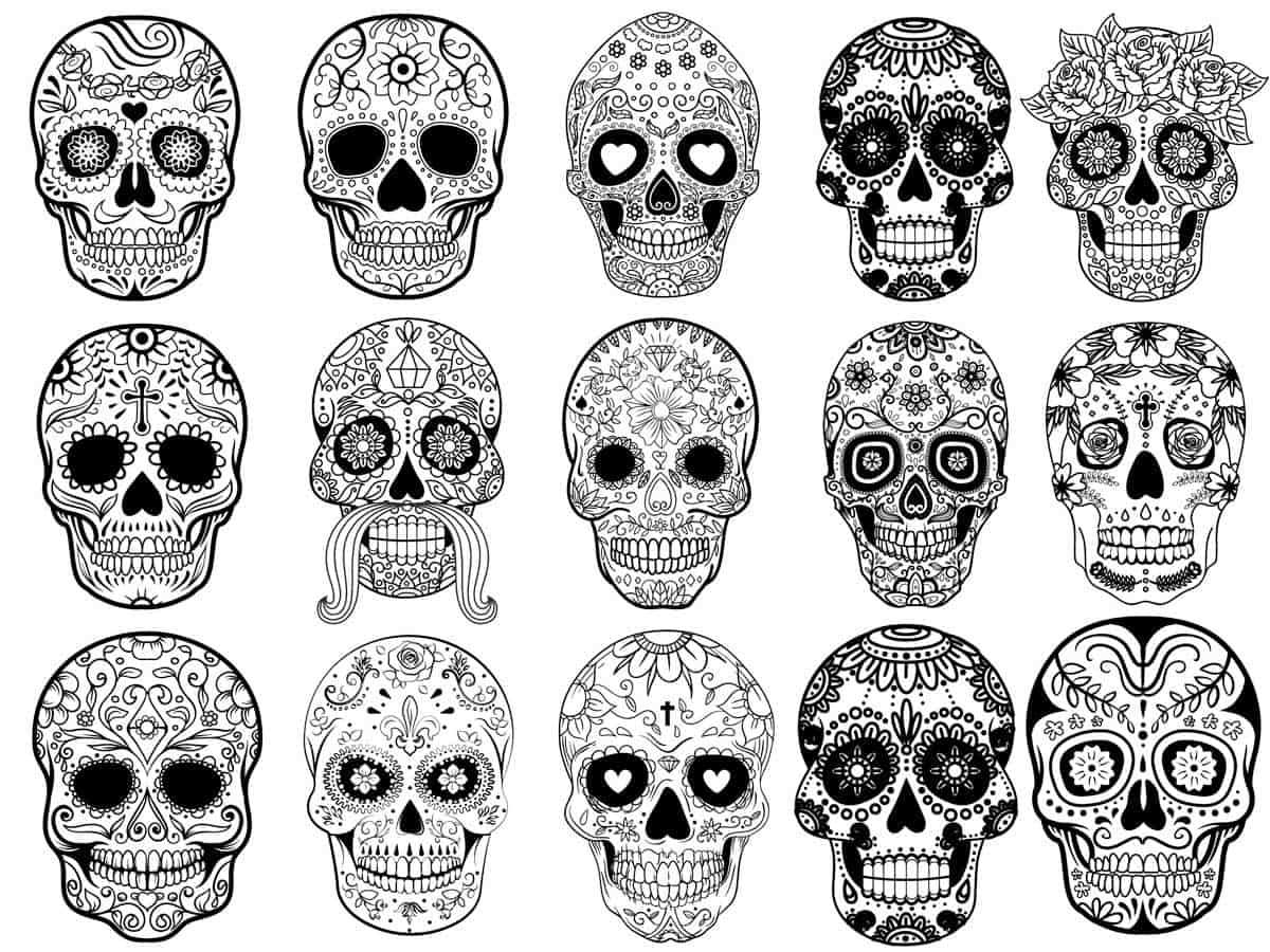 printable skull coloring pages