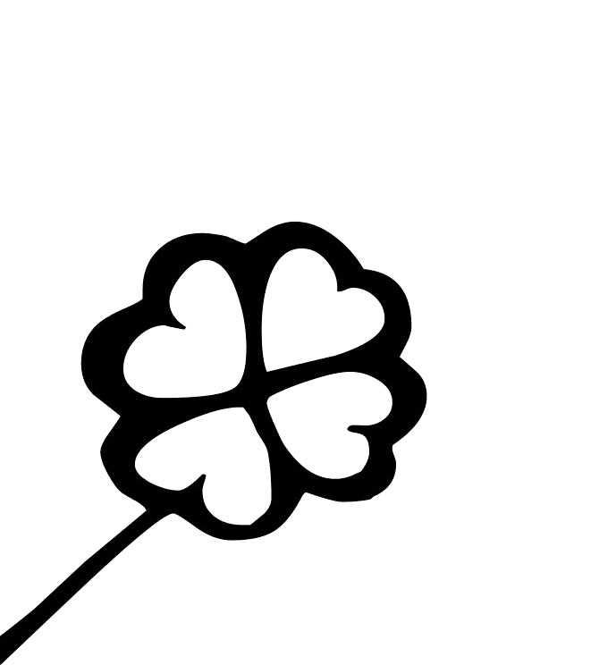 printable small four leaf clover
