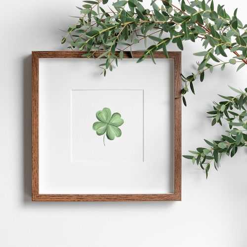 printable small four leaf clover
