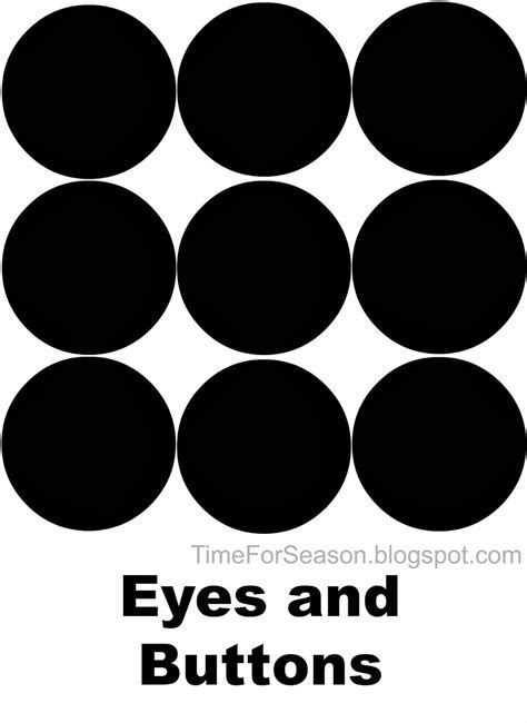 printable snowman eyes