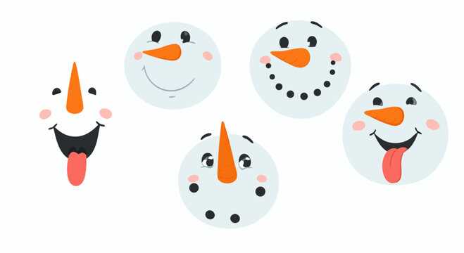 printable snowman face template