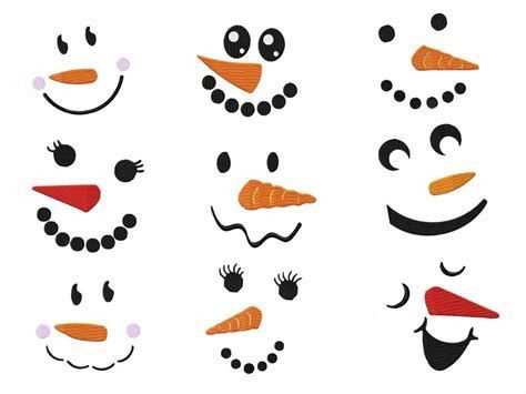 printable snowman face template