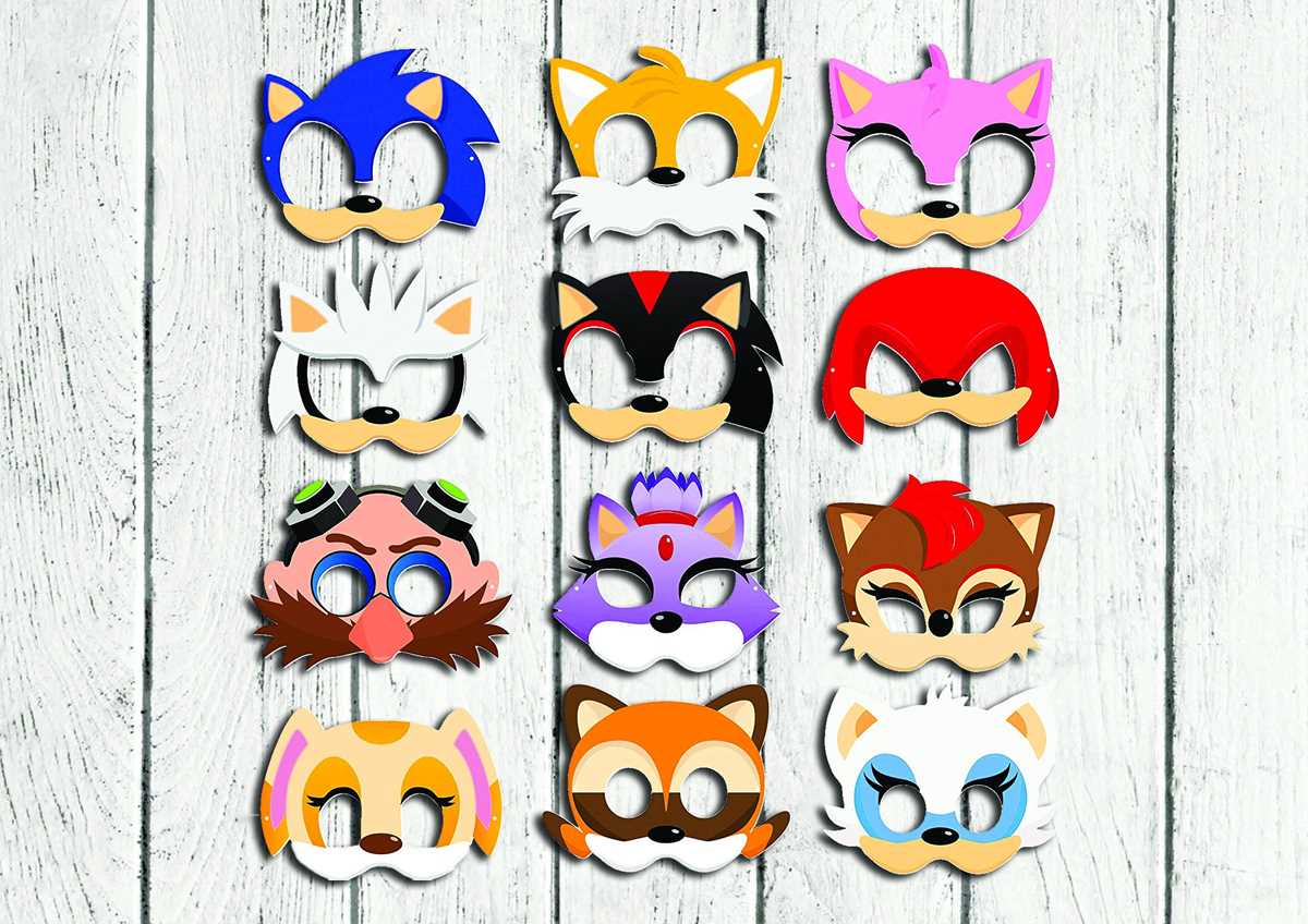 printable sonic the hedgehog face template