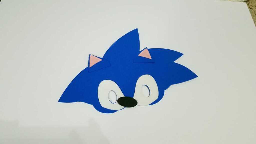 printable sonic the hedgehog face template