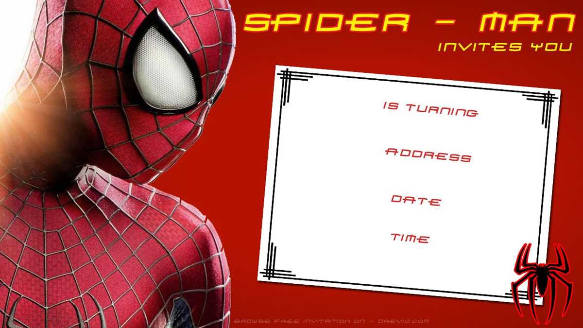 printable spiderman birthday invitations