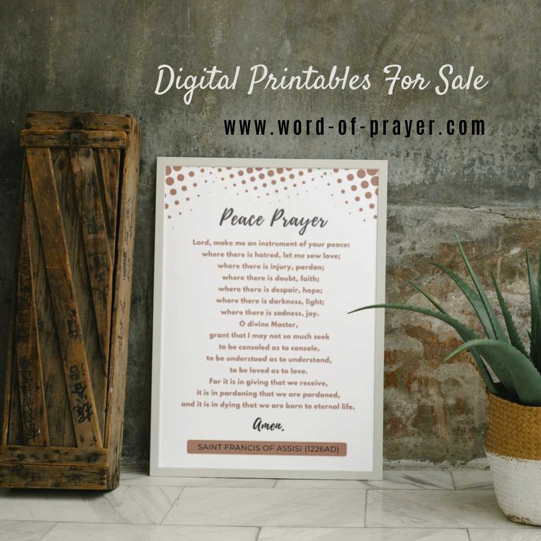 printable st francis prayer