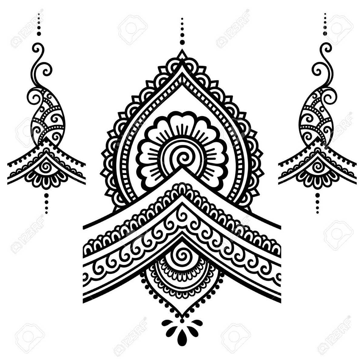 printable stencil henna patterns
