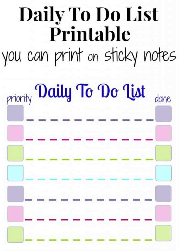 printable sticky note template