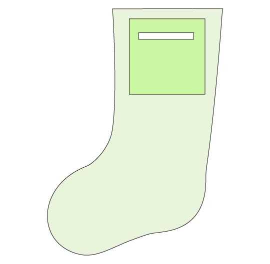 printable stocking template sewing