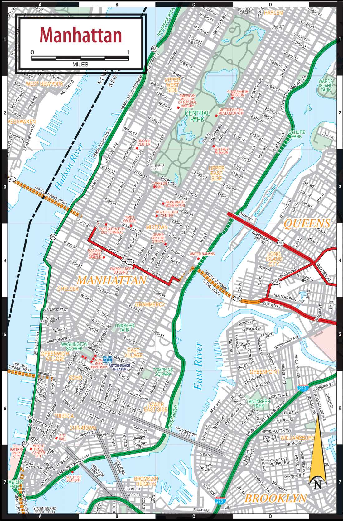 printable street map of manhattan nyc