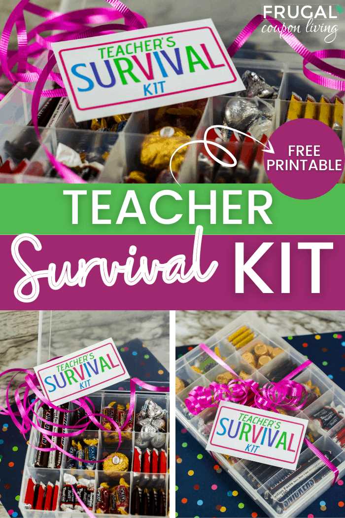 printable teacher survival kit