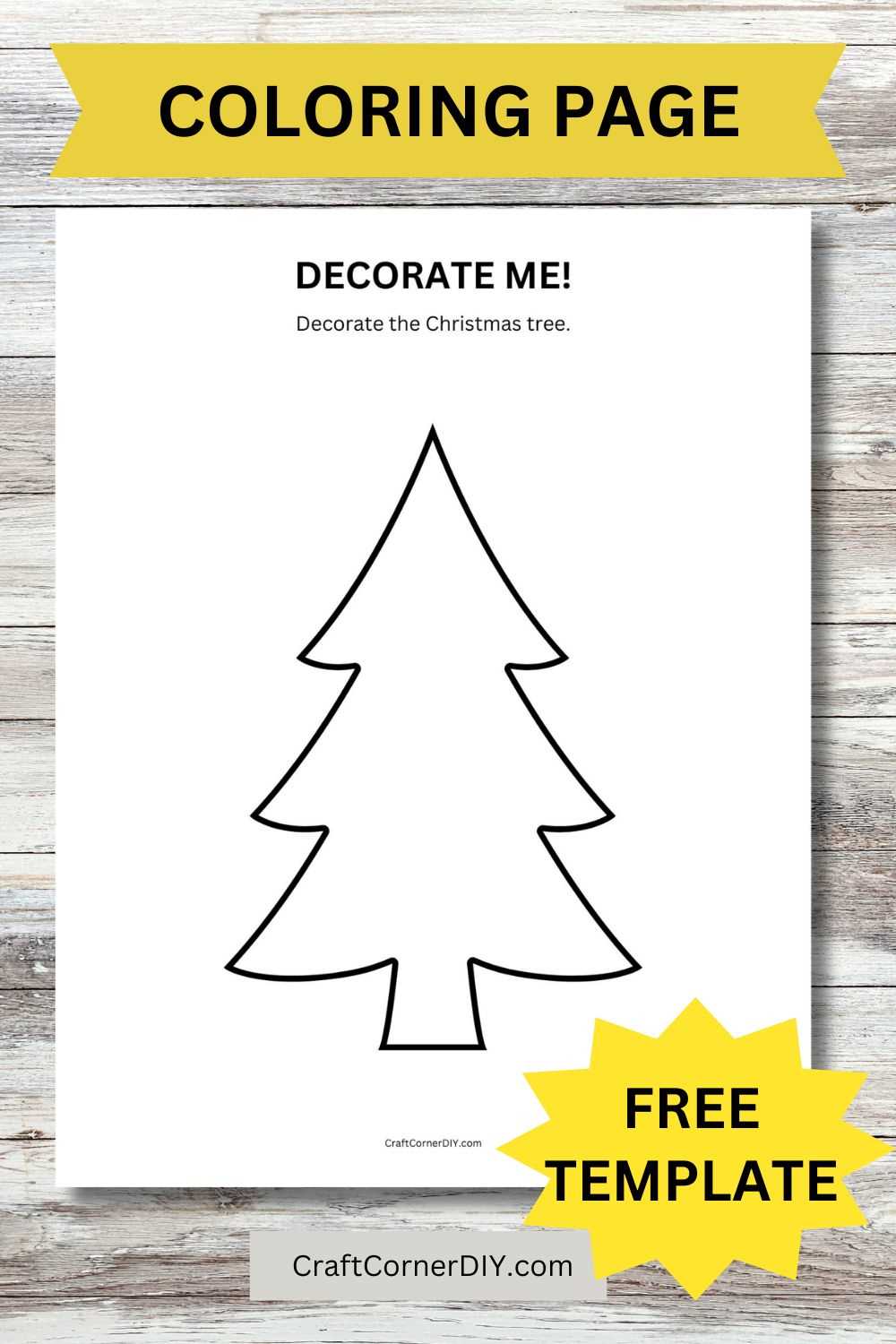 printable template of a christmas tree
