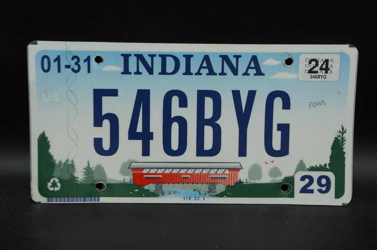 printable temporary license plate indiana