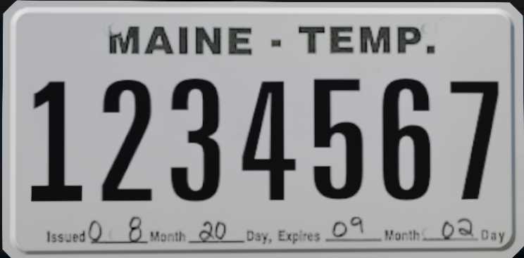 printable temporary license plate nm