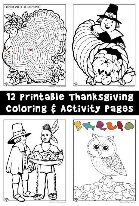 printable thanksgiving activity sheets