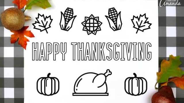 printable thanksgiving placemat craft
