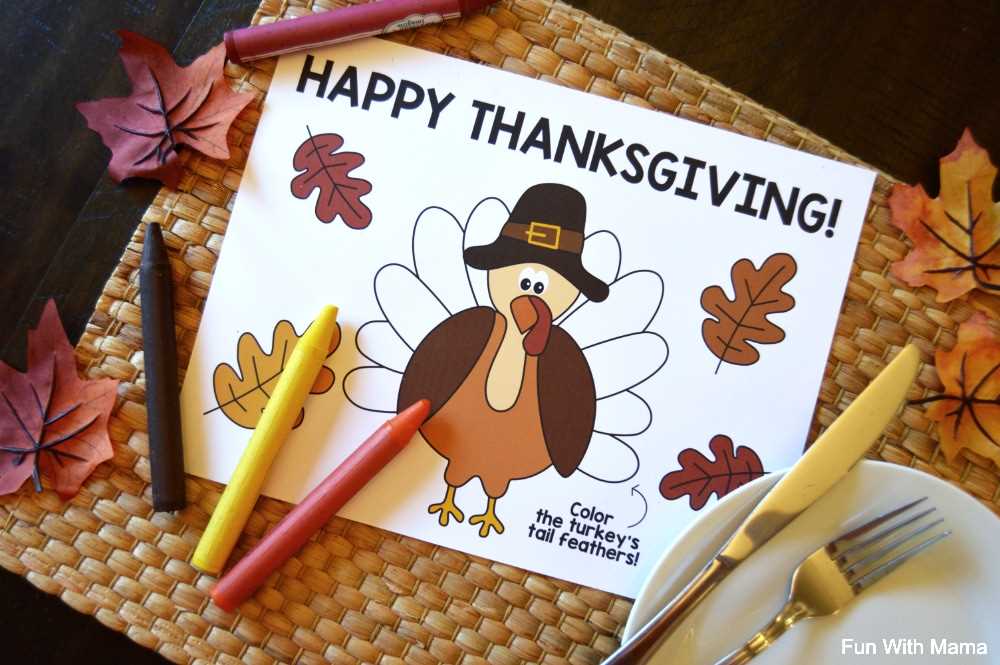 printable thanksgiving placemat craft