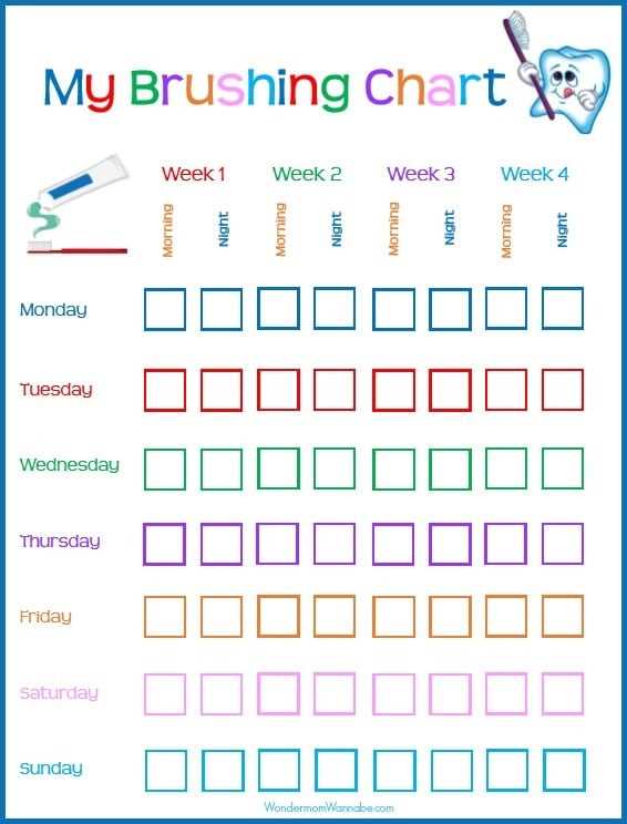 printable tooth chart