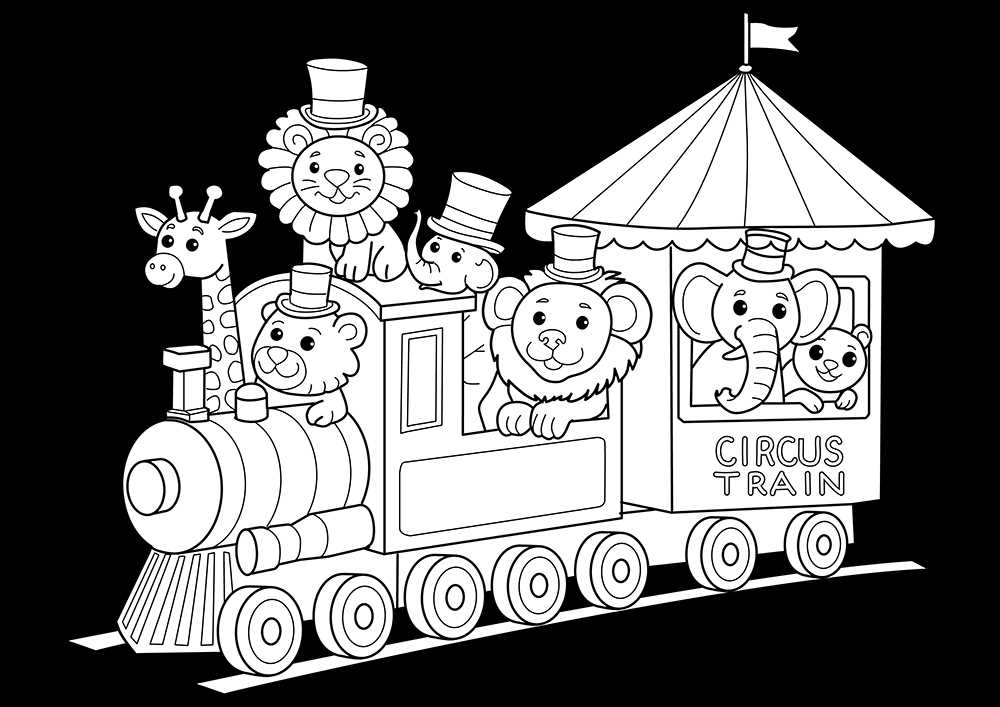 printable train colouring pages