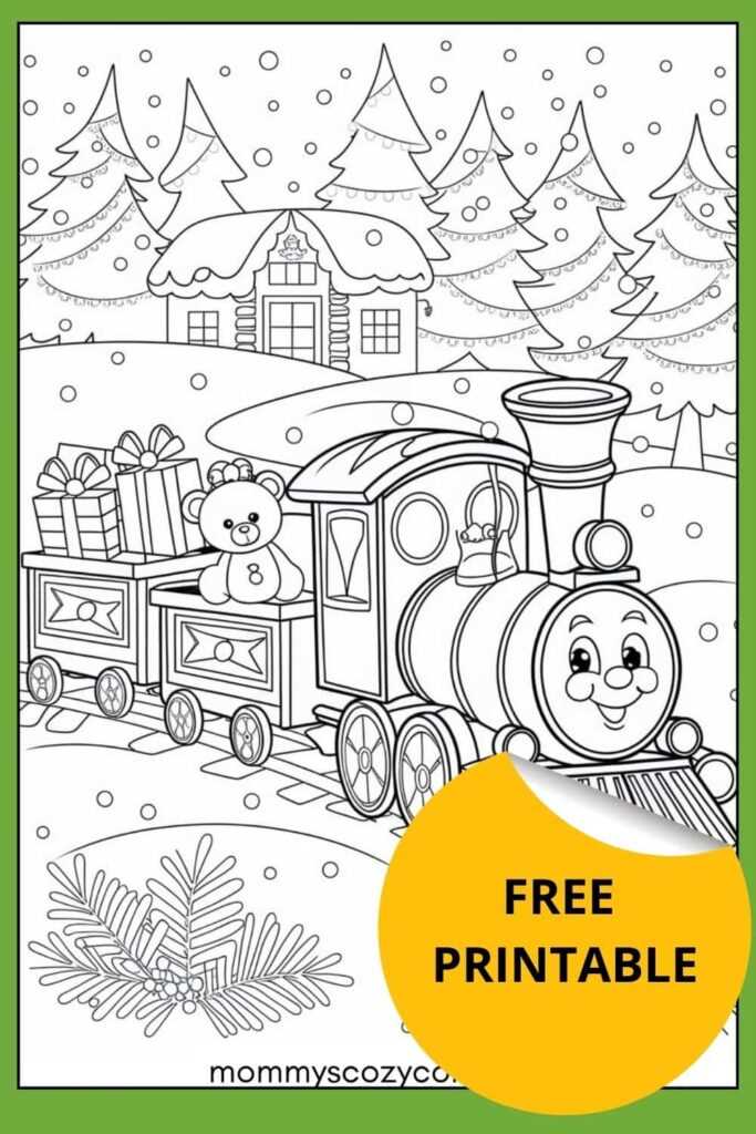 printable train colouring pages