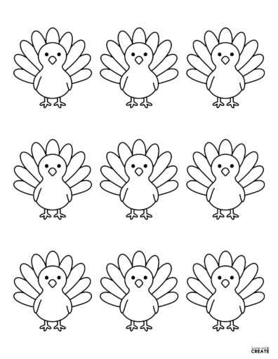 printable turkey pattern