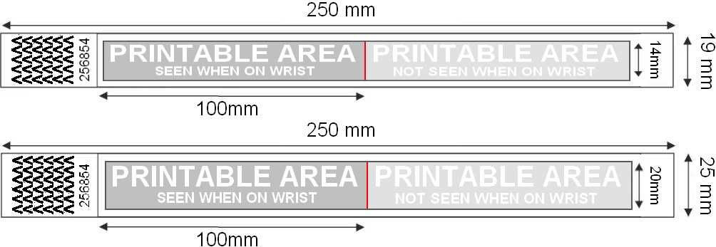 printable tyvek wristband sheets