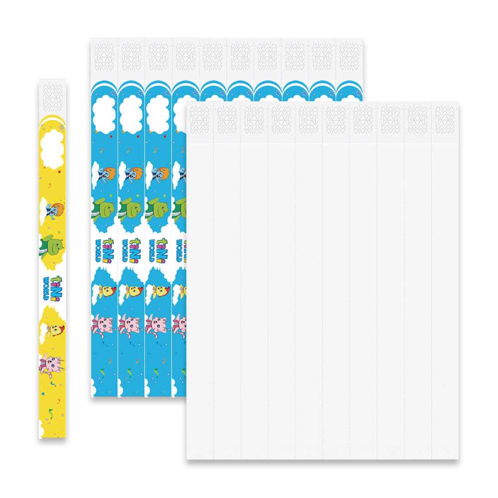 printable tyvek wristband sheets