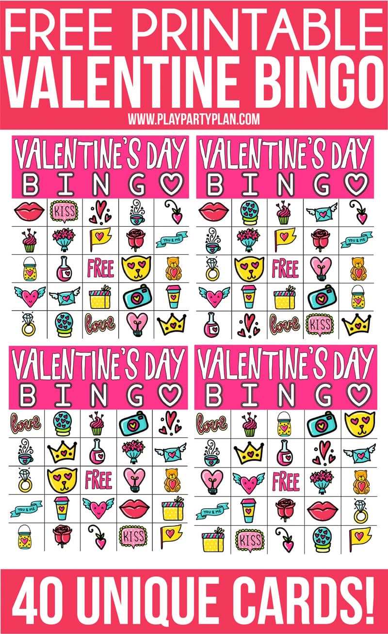printable valentine bingo cards