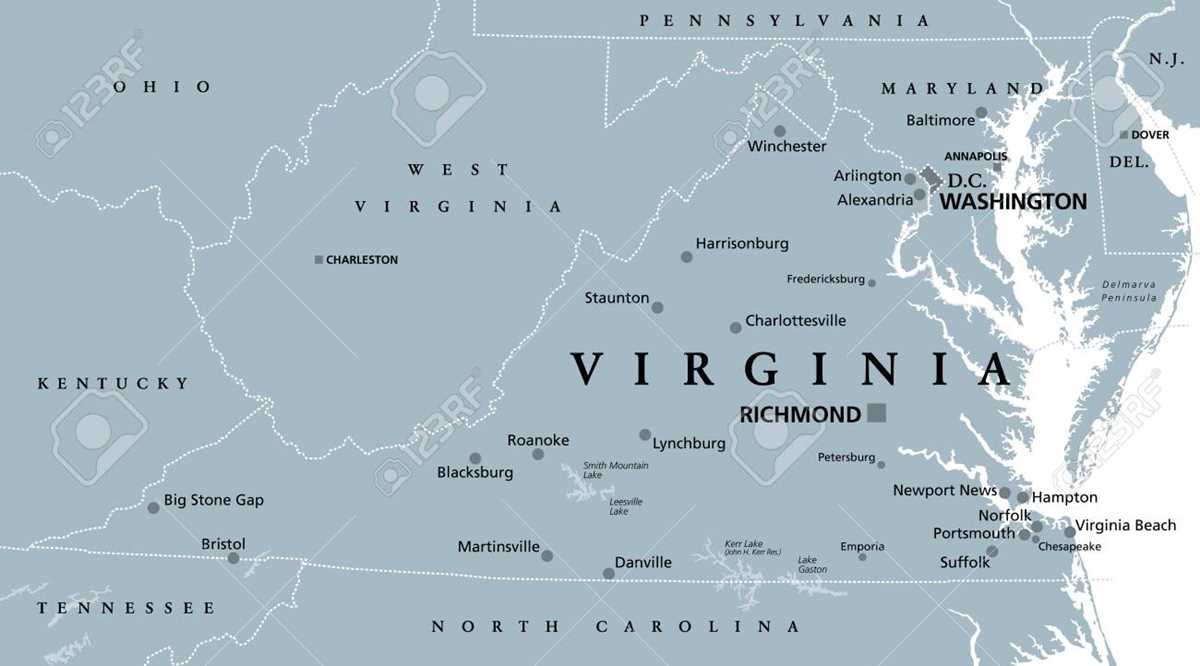 printable virginia state map
