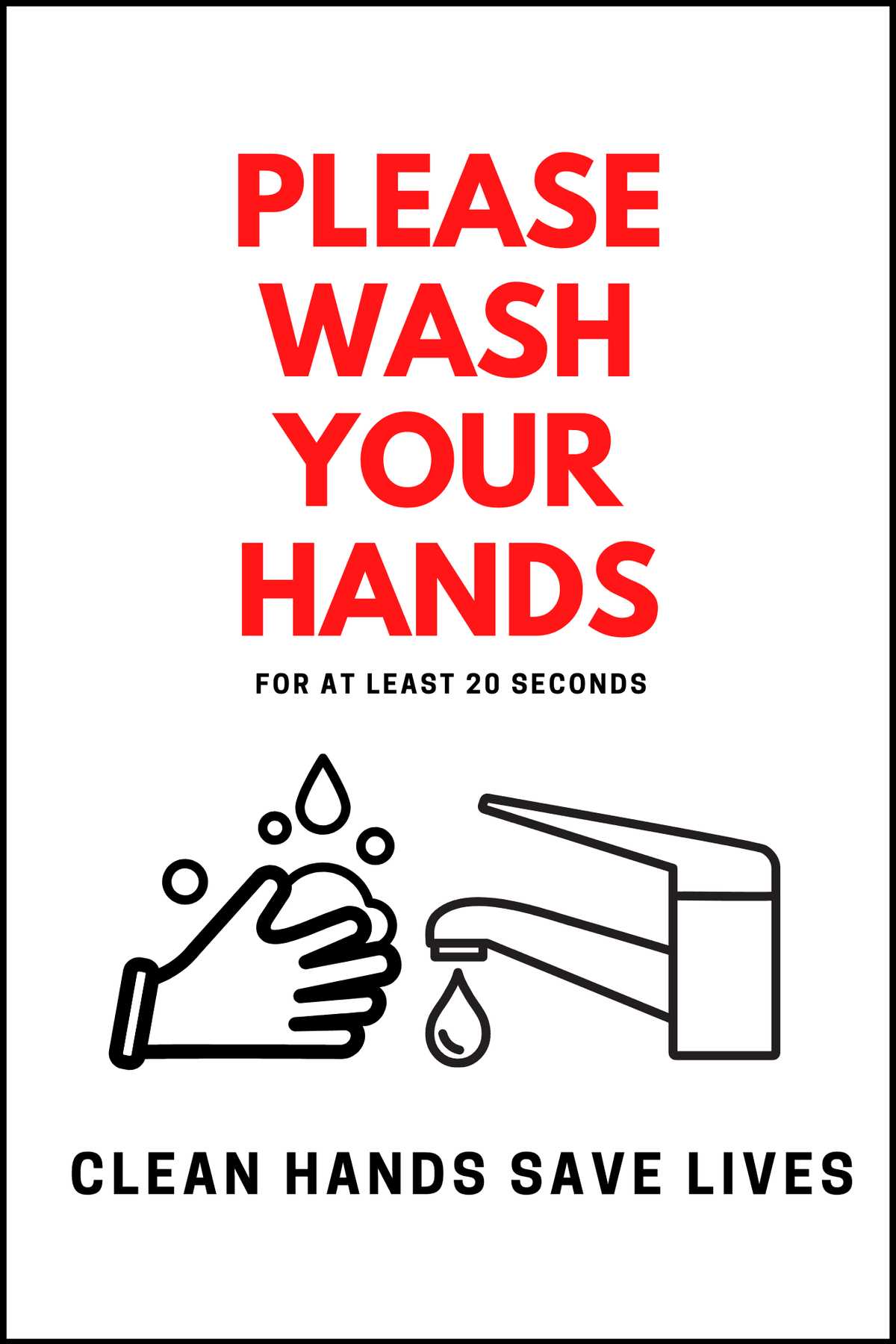 printable wash your hands sign