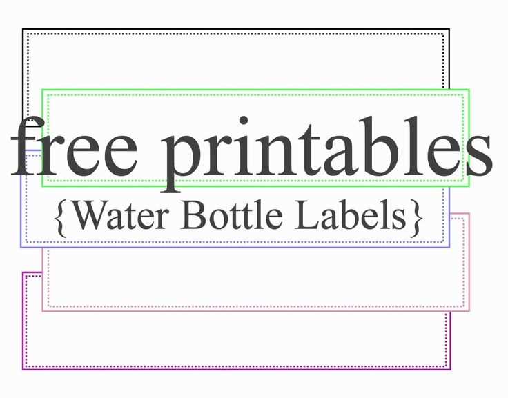 printable water bottles labels