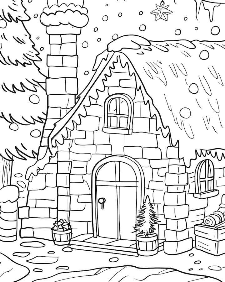 printable winter coloring pages for adults