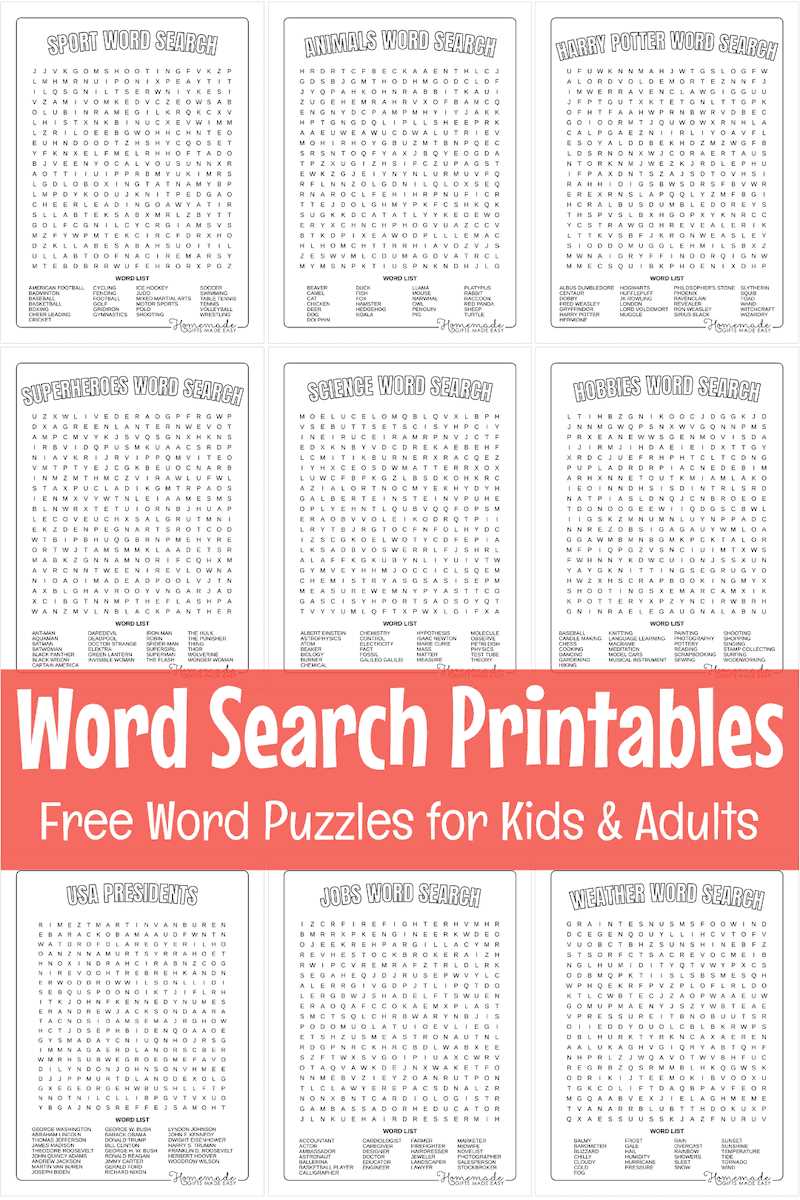 printable word games for adults