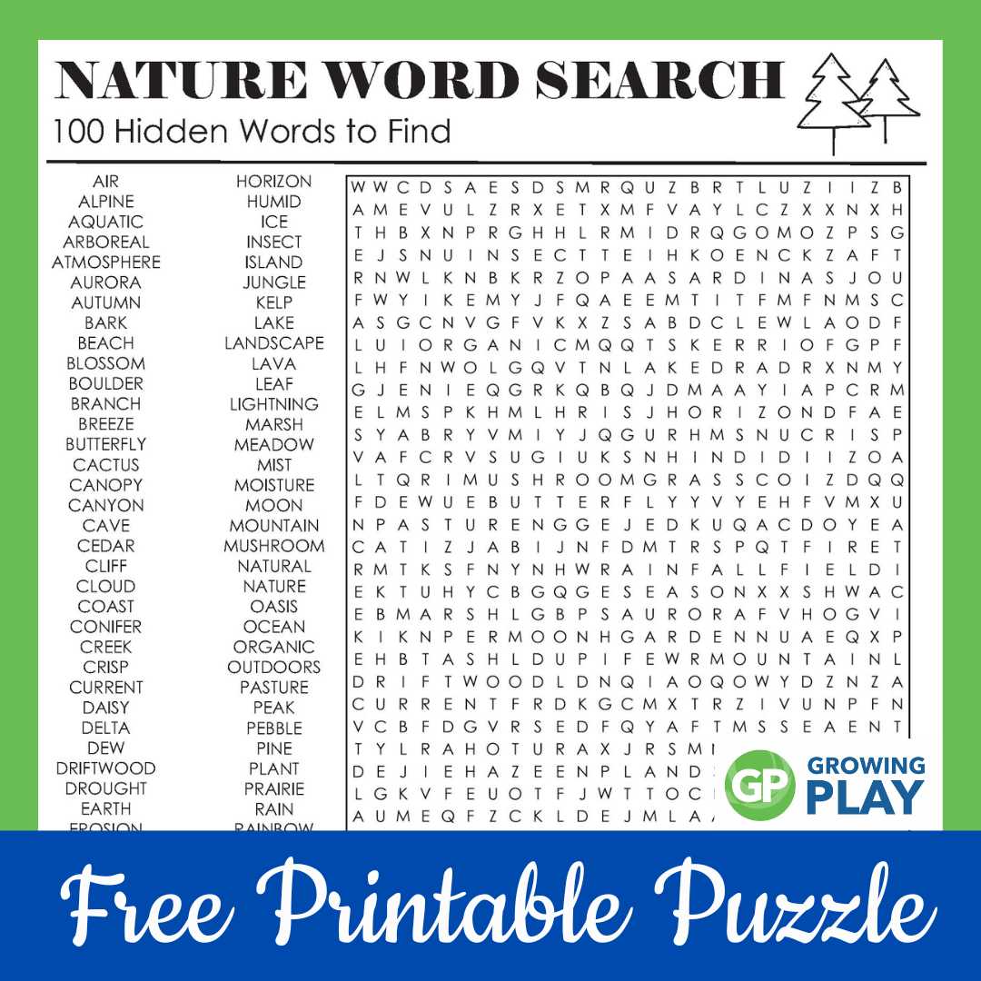 printable word search 100 words